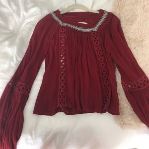 Tularosa Beaded Long Sleeve Top
